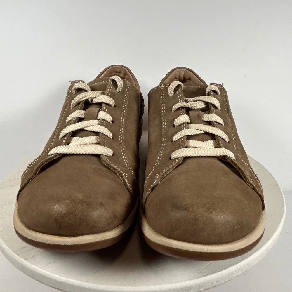 Aetrex Dana Brown Leather‎ Comfort Walking Shoes Women's 9/9.5 Wide Width